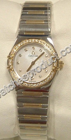 Omega Mother of Pearl Diamond Dial Watch 1376.75.00