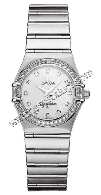 Omega Mother-of-pearl. 12 Top Wesselton diamonds, 0.06ct Dial Ladies Watch 1458.75.00