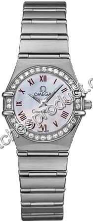 Omega Mother-of-Pearl With Red Roman Numerals Dial Ladies Watch 1466.63.00