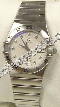 Omega Silver Diamond Dial Watch 1504.35.00