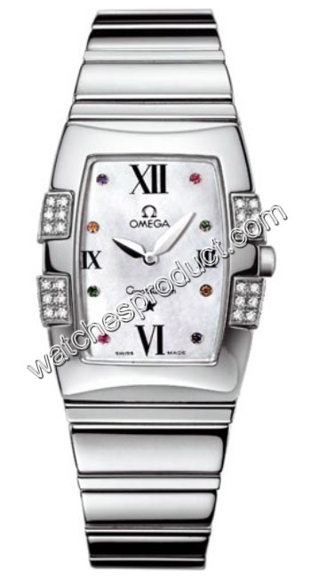 Omega Mother-of-Pearl - White with colored stones Dial Watch 1586.79.00