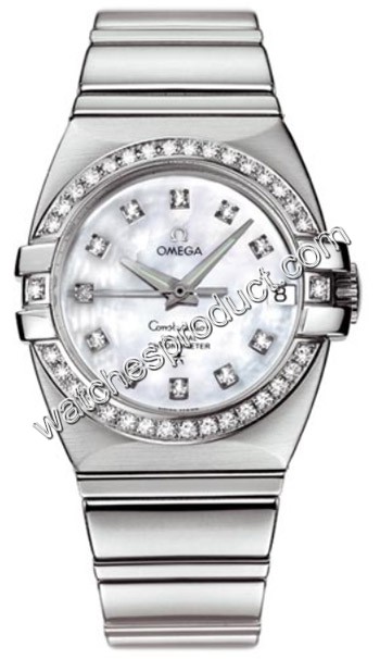 Omega Mother-of-Pearl - White with 11 diamonds Dial Watch 1599.75.00