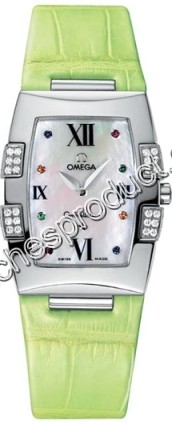 Omega White MOP Multi Coloured Gem Set Dial Watch 1886.79.35