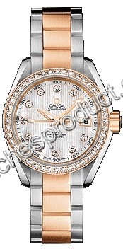 Omega White Mother of Pearl Diamond Dial Ladies Watch 231.25.30.20.55.001