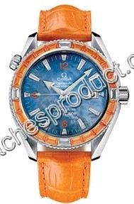 Omega Blue Mother of Pearl Diamond Dial Mens Watch 2913.50.48