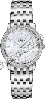 Omega White Mother of Pearl Roman Numeral Dial Ladies Watch 413.15.27.60.05.001