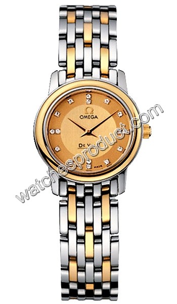 Omega Champagne with 16 diamonds Dial Watch 4370.16.00