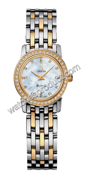 Omega Mother Of Pearl Set With  Diamonds Dial Ladies Watch 4375.75.00