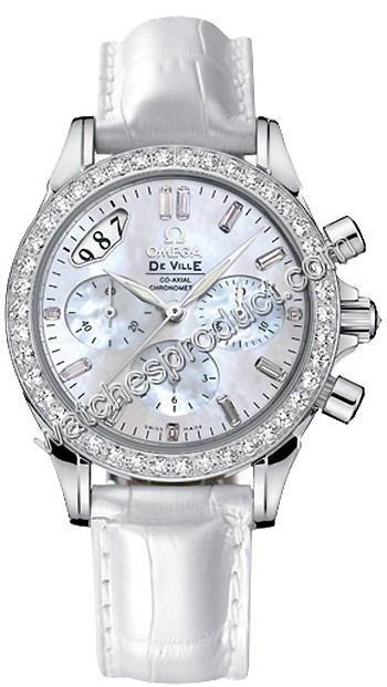 Omega White Mother Of Pearl Dial Ladies Watch 4679.75.36