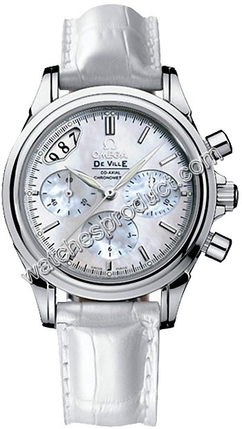 Omega White with Mother-of-pearl subdials Dial Ladies Watch 4878.70.36