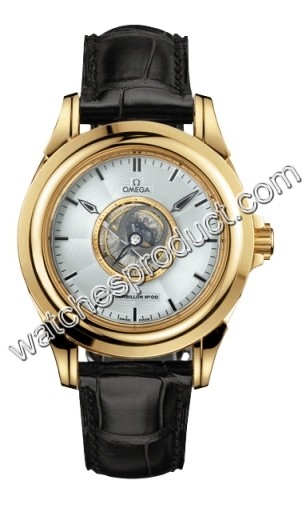 Omega De Ville Tourbillon Gold Watch 5913.30.32