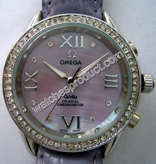 Omega grey mother of pearl Dial Ladies Watch 8025