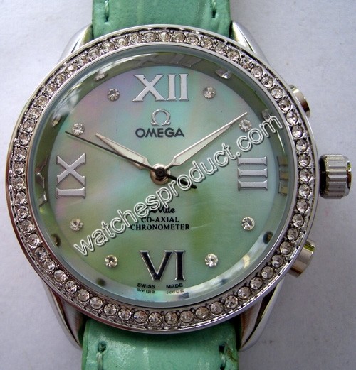 Omega Green mother of pearl Dial Watch 8030