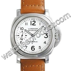 Panerai White Quarter Arabic Dial Watch PAM00113