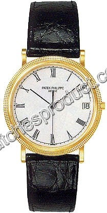 Patek Philippe White Dial Mens Watch 3802-200J