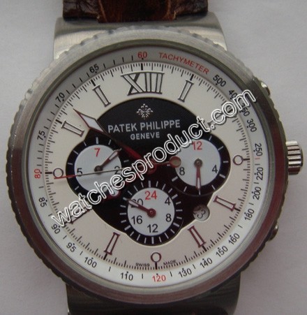 Patek Philippe Black and white Dial Mens Watch 7822