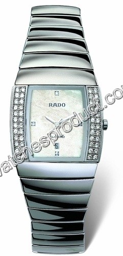 Rado 152.0577.3.090 Platinum Tone Ceramic set with Diamonds Watch