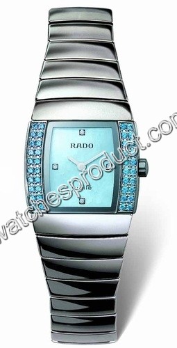 Rado 153.0580.3.091 Platinum Tone Ceramic set with Diamonds Watch