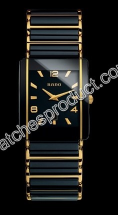 Rado Integral Black Ceramic & Gold Watch 160.0282.3.019