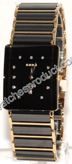 Rado Integral Black Ceramic & Gold Watch 160.0282.3.073