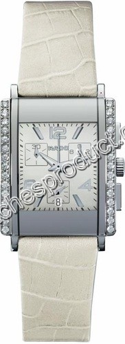 Rado Platinum Tone Ceramic set with Diamonds Watch 538.0670.3.190