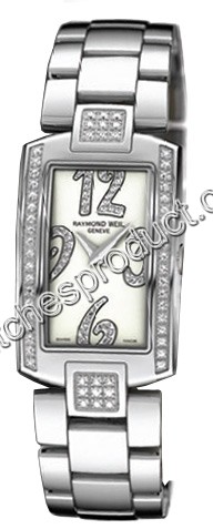 Raymond Weil Oyster with Diamond Ice Numerals Dial Ladies Watch 1800-ST2-05383