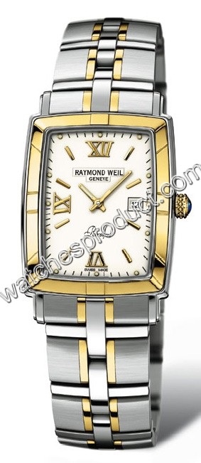 Raymond Weil White With Roman Relief Numerals Dial Mens Watch 9340.STG00307