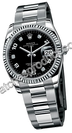 Rolex Steel & White Gold Watch 115234