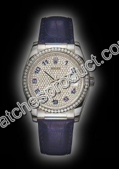 Rolex Pave Enamel Arabic Dial Mens Watch 116189