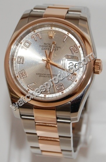 Rolex Silver Concentric Arabic Dial Watch 116201