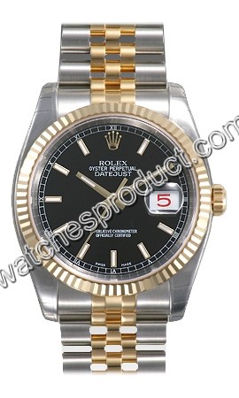 Rolex 116233BKSJ Mens 31 Jewel Chronometer Automatic Watch