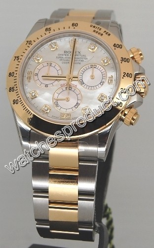 Rolex White Mother of Pearl Diamond Dial Watch 116523