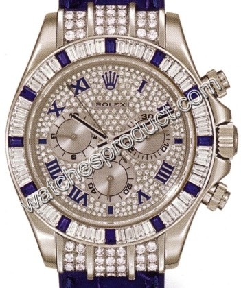 Rolex Daytona Cosmograph White Gold set with Diamonds & Sapphires Watch 116599 12SA