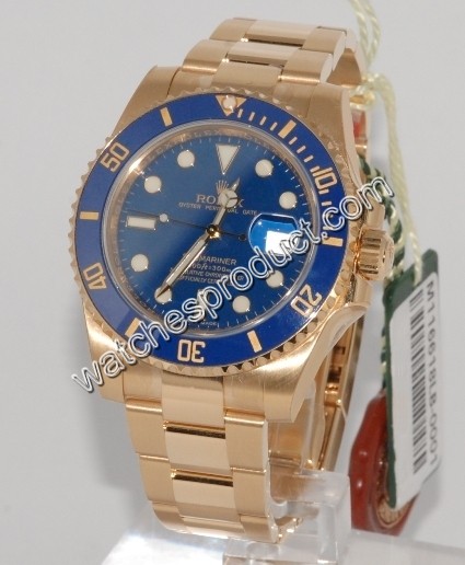 Rolex Blue Ceramic Dial Mens Watch 116618 LB