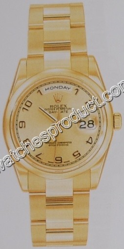 Rolex Champagne Arabic Dial Watch 118208