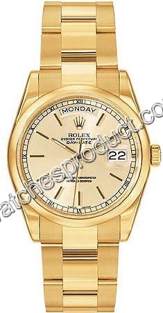 Rolex Champagne Baton Dial Mens Watch 118208