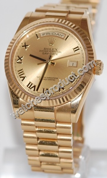 Rolex Champagne Roman Numeral Dial Watch 118238