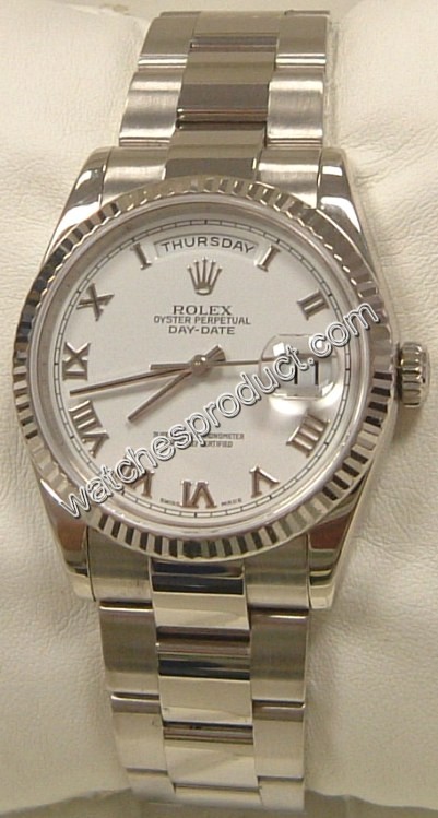 Rolex Day Date White Gold Watch 118239