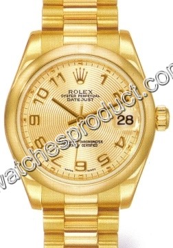 Rolex Datejust (Mid-size) Yellow Gold Watch 178248