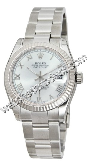 Rolex Silver Roman Numeral Dial unisex Watch 178274