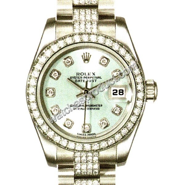 Rolex Platinum set with Diamonds Watch 179136