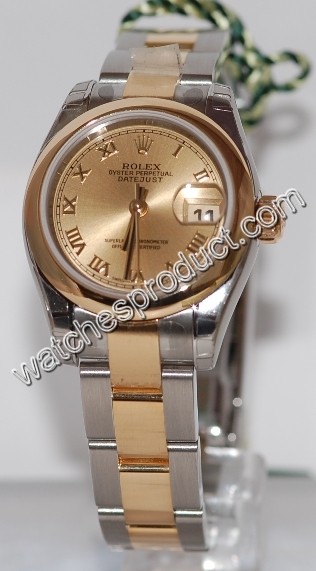 Rolex Champagne Roman Numeral Dial Watch 179163