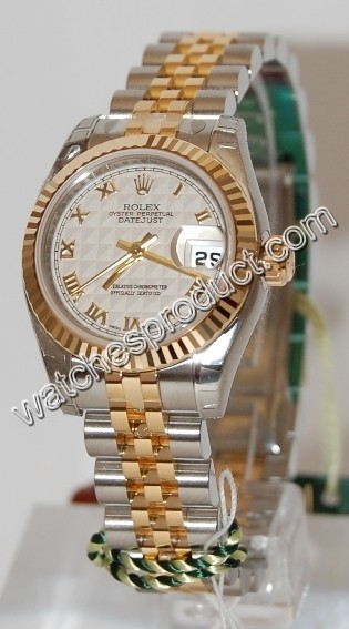 Rolex Ivory Pyramid Roman Numeral Dial Watch 179173