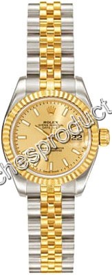 Rolex Gold Dial Ladies Watch 179173CSJ