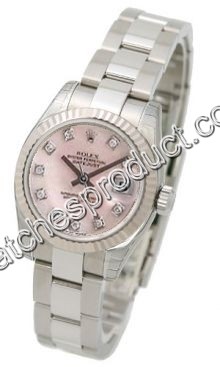 Rolex Pink Mother of Pearl Diamond Dial Watch 179174