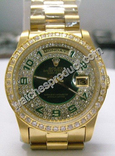 Rolex Dark Green Dial Unisex Watch 7711