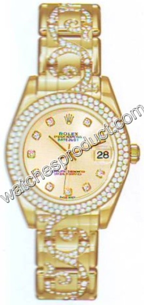 Rolex 81338 Yellow Gold set with Diamonds Watch