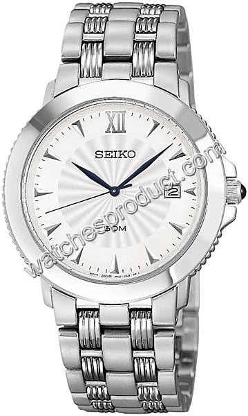 Seiko White Mother-of-pearl Dial Mens Watch SKK511