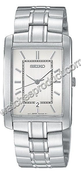 Seiko White Dial Mens Watch skk641