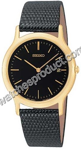 Seiko Black Dial Watch SKP328